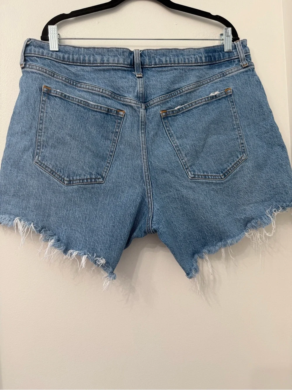 Abercrombie & Fitch the Baggy Short Mid Rise Curve Love Denim Shorts Size 33/16